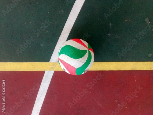 High Angle View Of Ball On Court