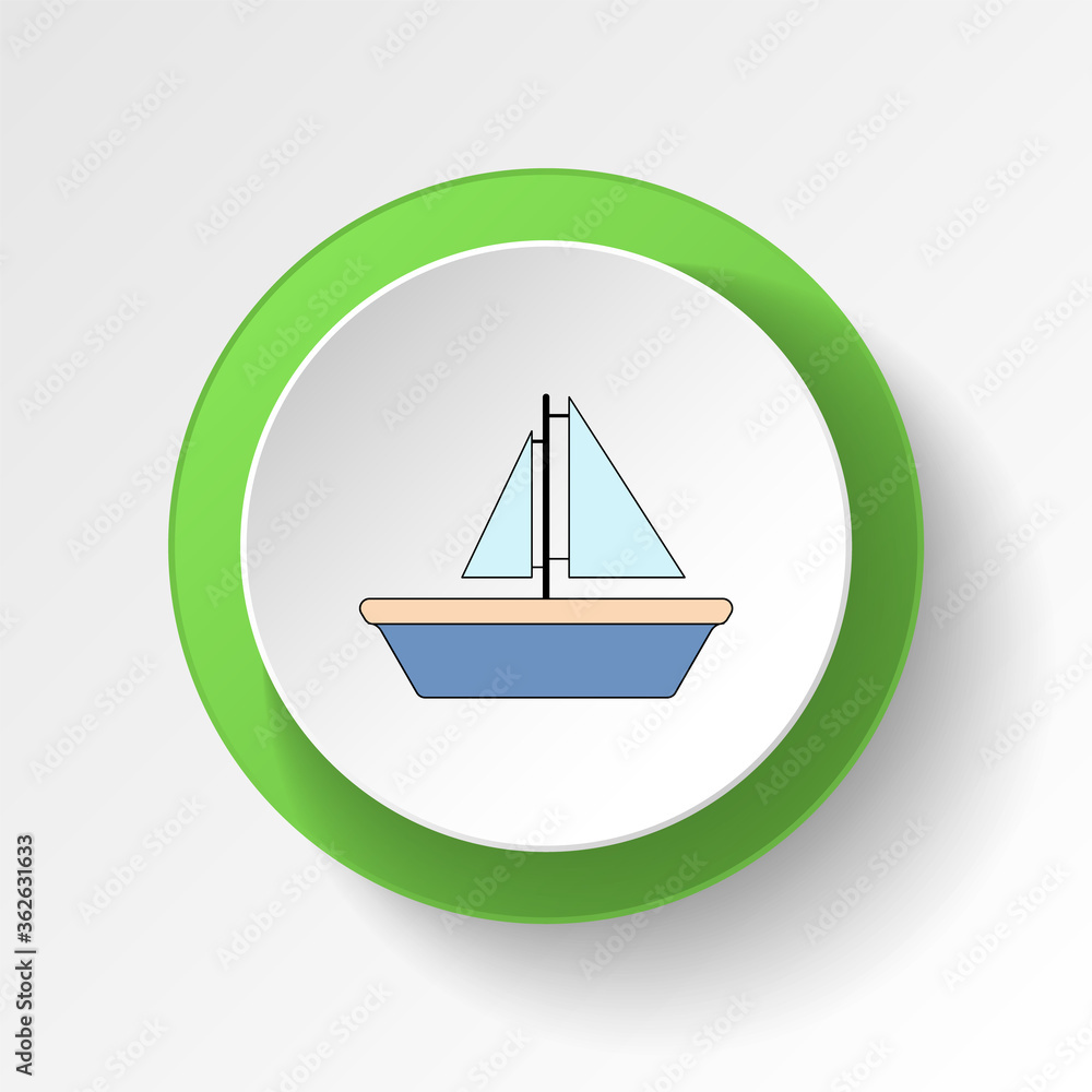 cartoon ship toy colored button icon. Signs and symbols can be used for web, logo, mobile app, UI, UX cartoon ship toy colored button icon. Signs and symbols can be used for web, logo, mobile app, UI, UX