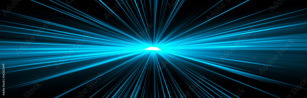 Obraz premium Glowing light effect. Starburst. Beautiful abstract rays background.