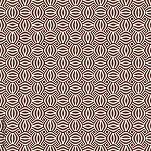 Apple core quilts texture. Bow tie motif. Seamless surface pattern design with interlocking axehead figures.