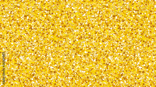 Gold glitter background. Abstract golden glittering texture. Luxury glitter particles. Modern glitter background. Gold shimmer. Vector