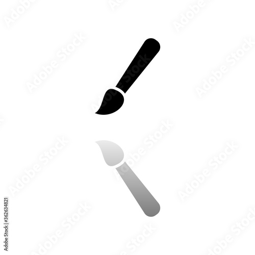 Paint brush icon flat