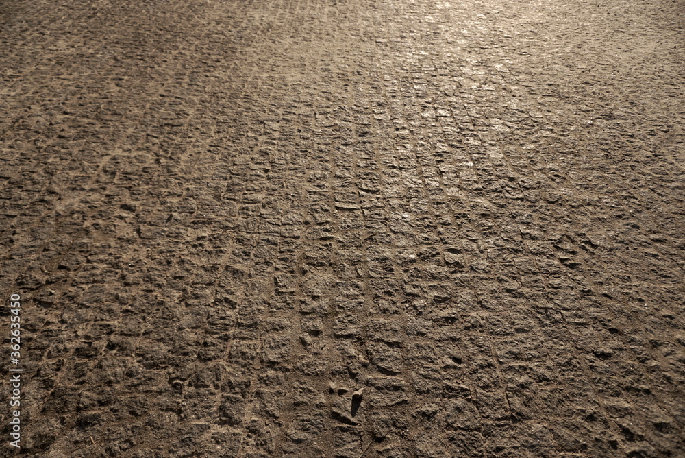 Stone Pavement Texture. Granite Cobblestoned Pavement Backgroun Stone Pavement Texture. Granite Cobblestoned Pavement Backgroun