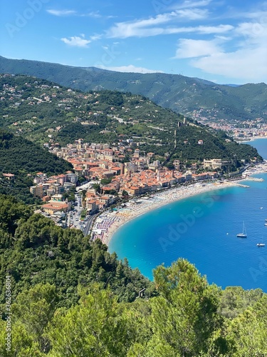 A panoramic view of Noli, Liguria - Italy