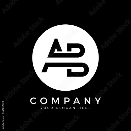 AB Logo Design Business Typography Vector Template. Creative Linked Letter AB Logo Template. AB Font Type Logo