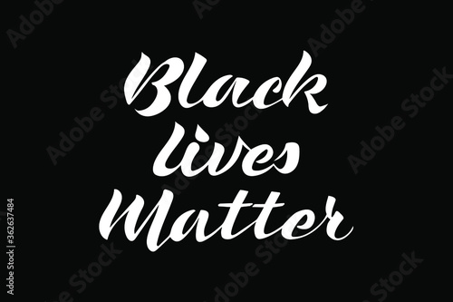 Black Lives Matter quote hand lettering vector