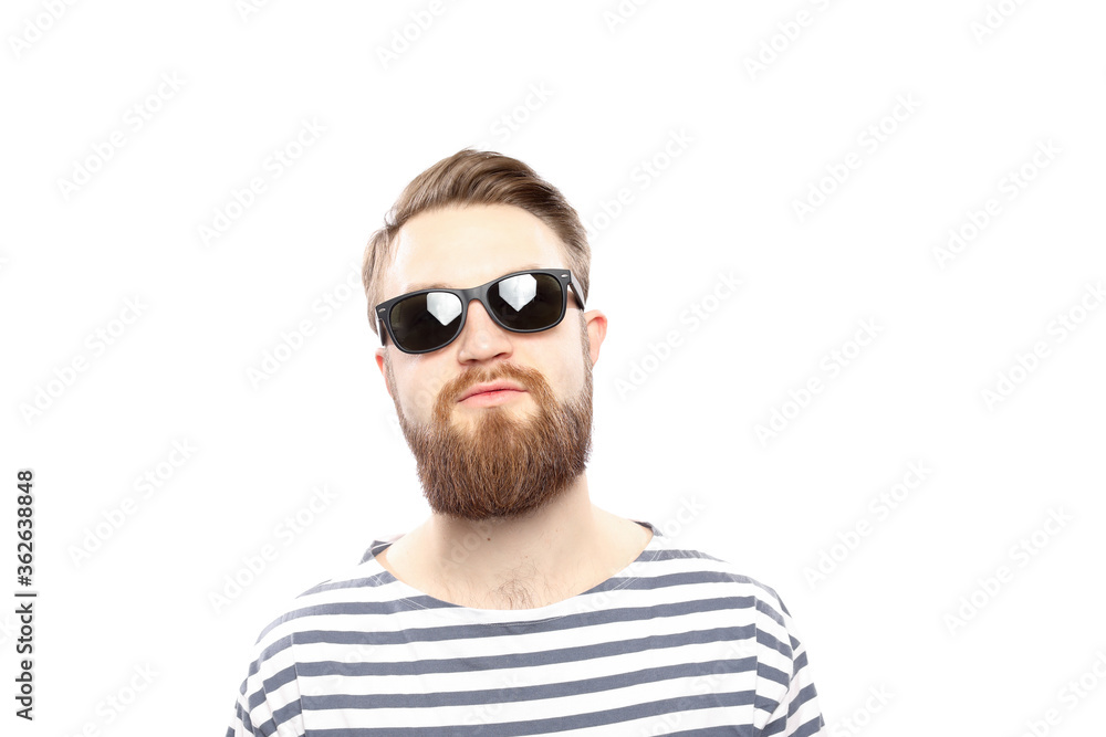 bearBearded adult man in black sunglasses posing isolated on white background bearBearded adult man in black sunglasses posing isolated on white background