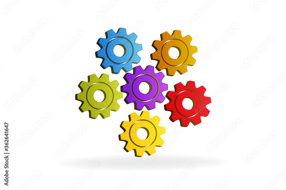 Logo gears teamwork ideas vector image design Logo gears teamwork ideas vector image design