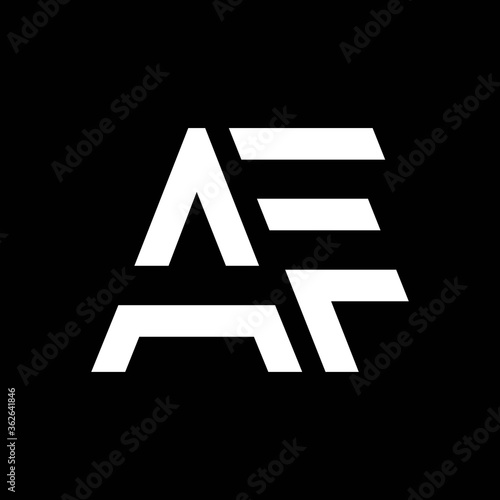 AF Logo Design Business Typography Vector Template. Creative Linked Letter AF Logo Template. AF Font Type Logo