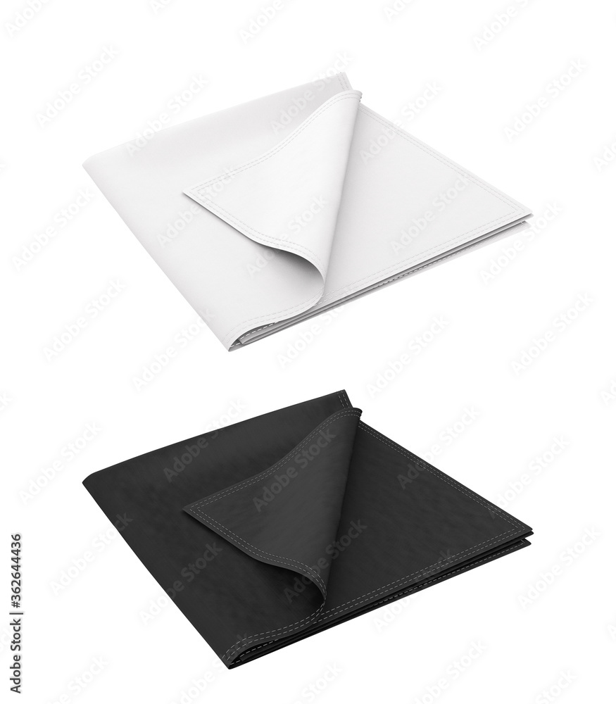 3d realistic illustration template, mockup black and white color. Scarf, shawl, kerchief, bandana, handkerchief, rag, cloth, towel, napkin. 3d realistic illustration template, mockup black and white color. Scarf, shawl, kerchief, bandana, handkerchief, rag, cloth, towel, napkin.