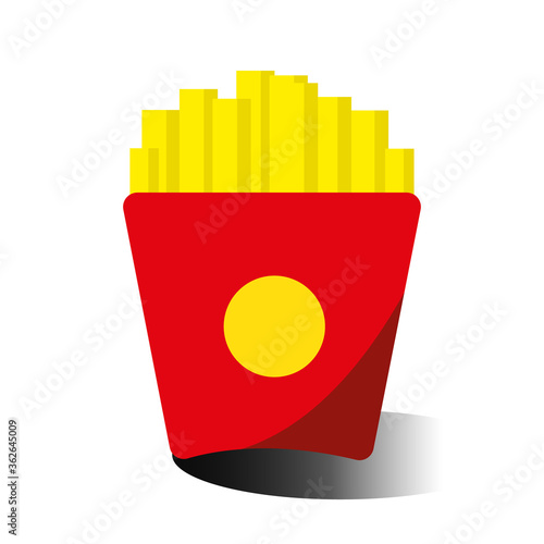 Ilustración de paquete de papas fritas