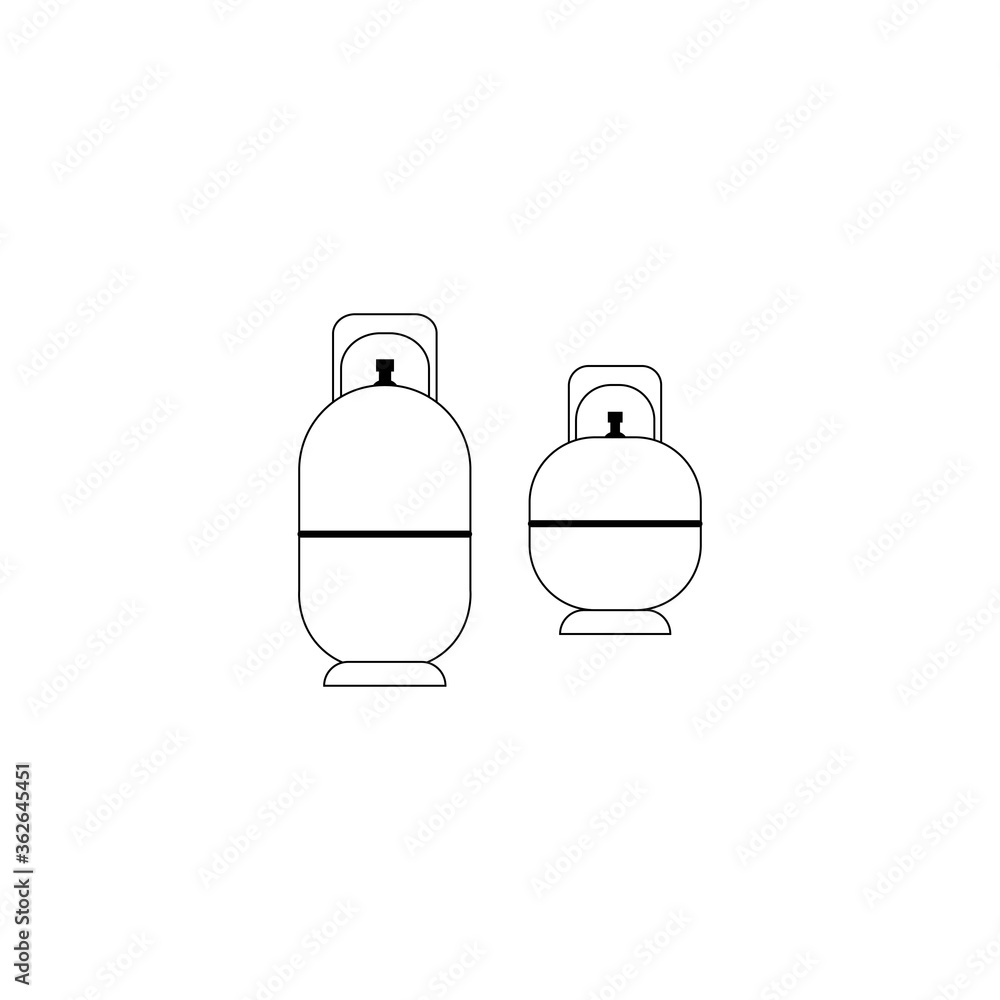LPG gas cylinders icon logo LPG gas cylinders icon logo
