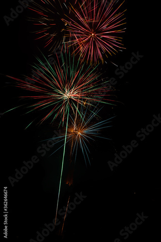 Fireworks in the night sky, 4th of July, new year © Daniel