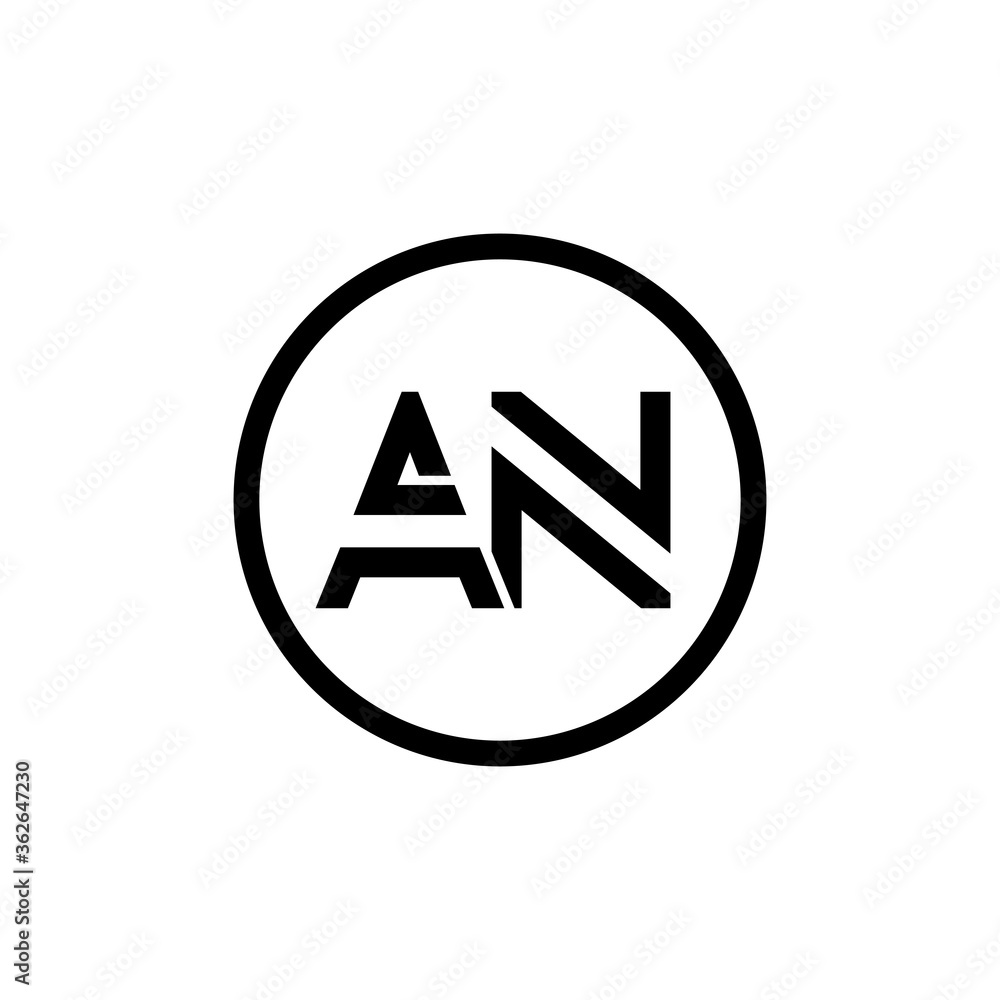 AN Logo Design Business Typography Vector Template. Creative Linked Letter AN Logo Template. AN Font Type Logo AN Logo Design Business Typography Vector Template. Creative Linked Letter AN Logo Template. AN Font Type Logo
