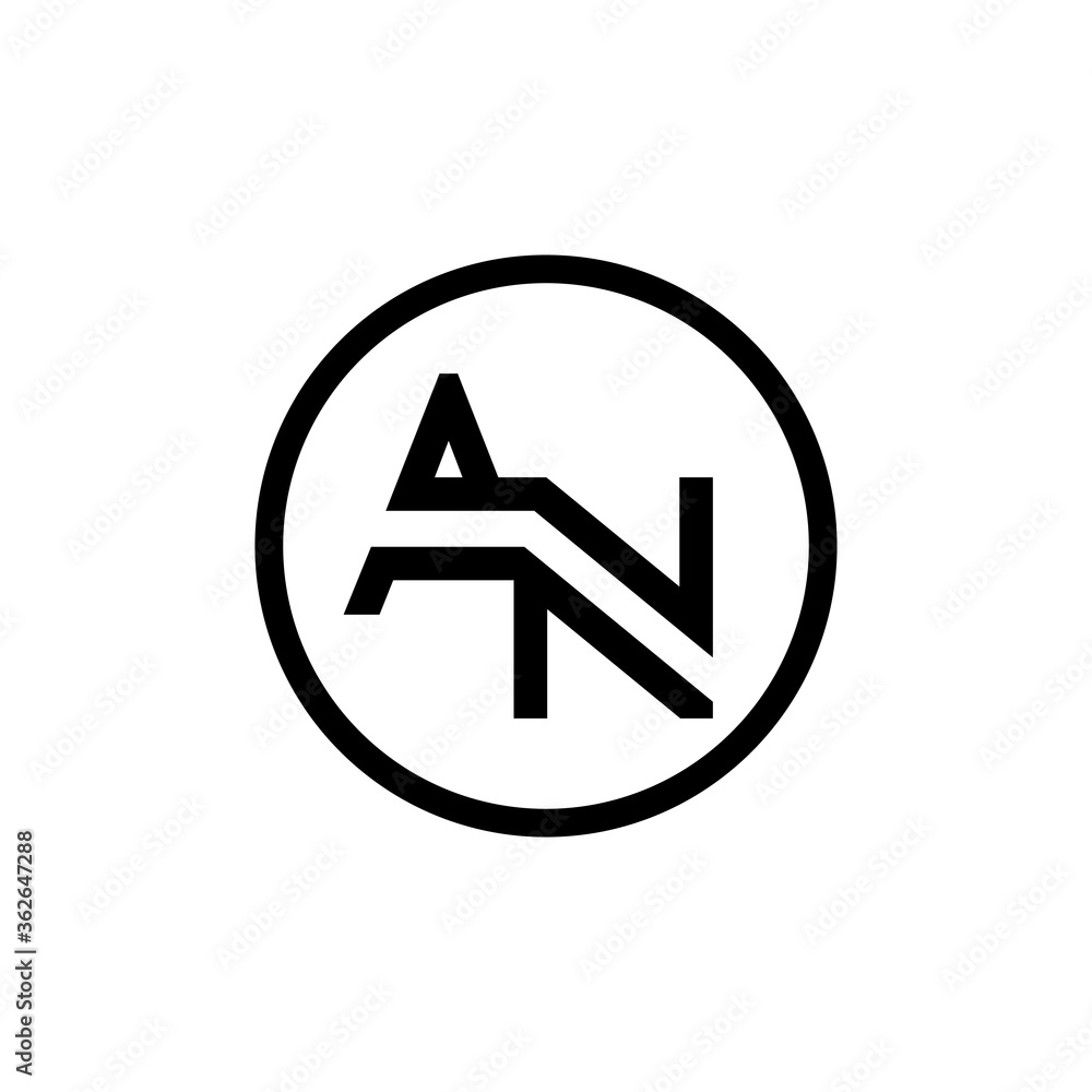 AN Logo Design Business Typography Vector Template. Creative Linked Letter AN Logo Template. AN Font Type Logo AN Logo Design Business Typography Vector Template. Creative Linked Letter AN Logo Template. AN Font Type Logo