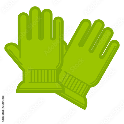 Waterproof protective rubber gloves, cleaning company or disinfection
