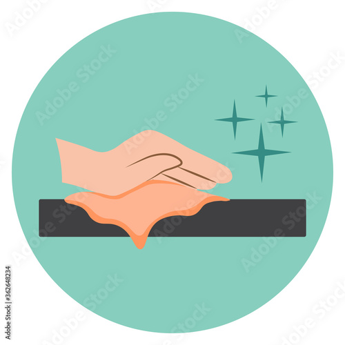 clean surface icon, vector flat illustration, symbols for web, app or print.