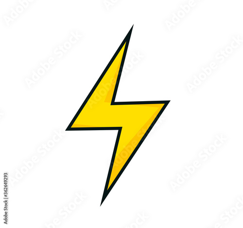 Yellow thunder bolt symbol icon. Flash shape icon. Vector illustration. Free Download Yellow thunder bolt symbol icon. Flash shape icon. Vector illustration. - GFXLoad