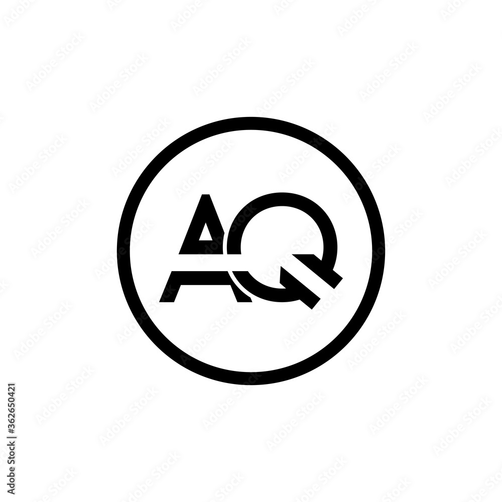 AQ Logo Design Business Typography Vector Template. Creative Linked Letter AQ Logo Template. AQ Font Type Logo AQ Logo Design Business Typography Vector Template. Creative Linked Letter AQ Logo Template. AQ Font Type Logo