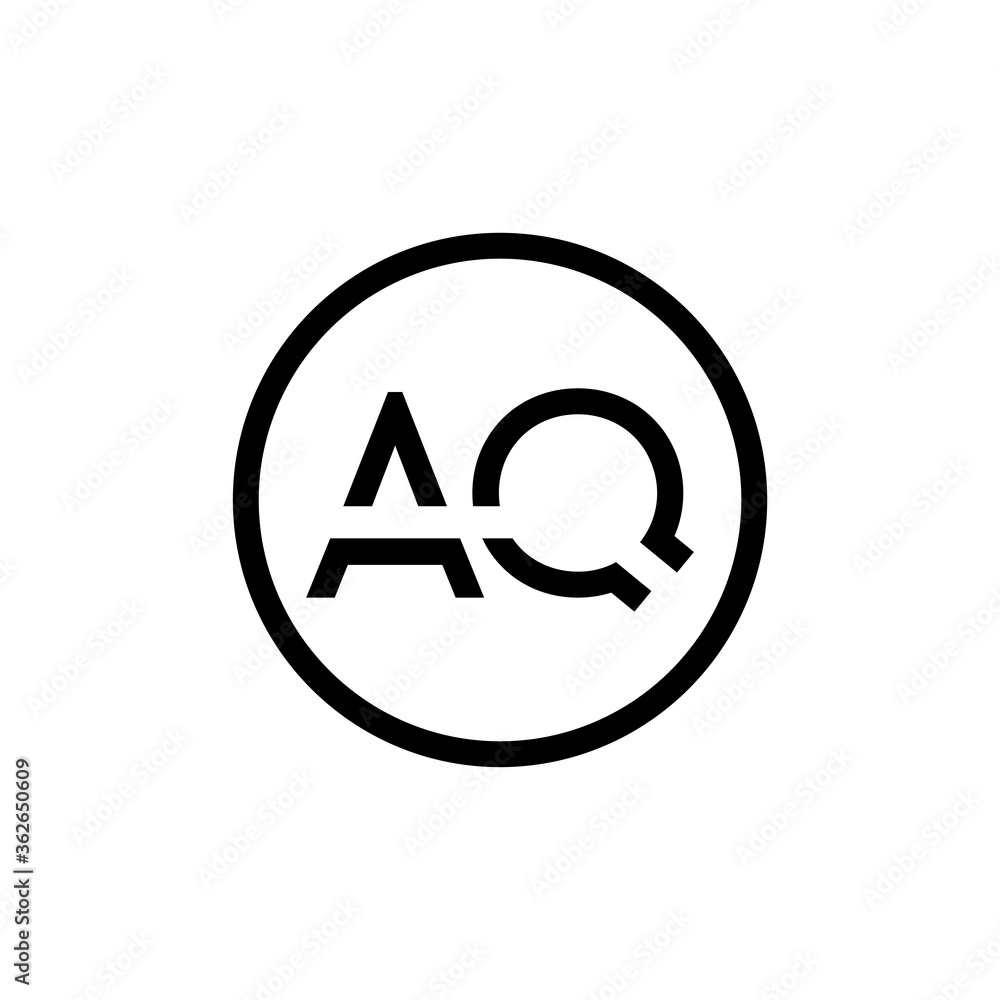 AQ Logo Design Business Typography Vector Template. Creative Linked Letter AQ Logo Template. AQ Font Type Logo AQ Logo Design Business Typography Vector Template. Creative Linked Letter AQ Logo Template. AQ Font Type Logo