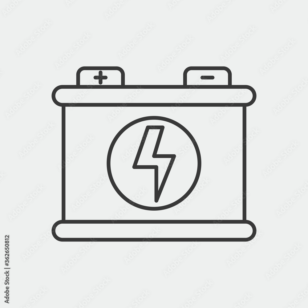 Accumulator icon. Energy symbol modern, simple, vector, icon for website design, mobile app, ui. Vector Illustration Accumulator icon. Energy symbol modern, simple, vector, icon for website design, mobile app, ui. Vector Illustration