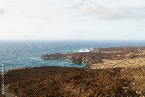 beautiful volcanic landscape in El Hierro Island