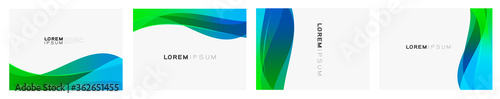 Set of colorful gradient curve on white background with space. Modern background for business or technology presentation. vector illustration