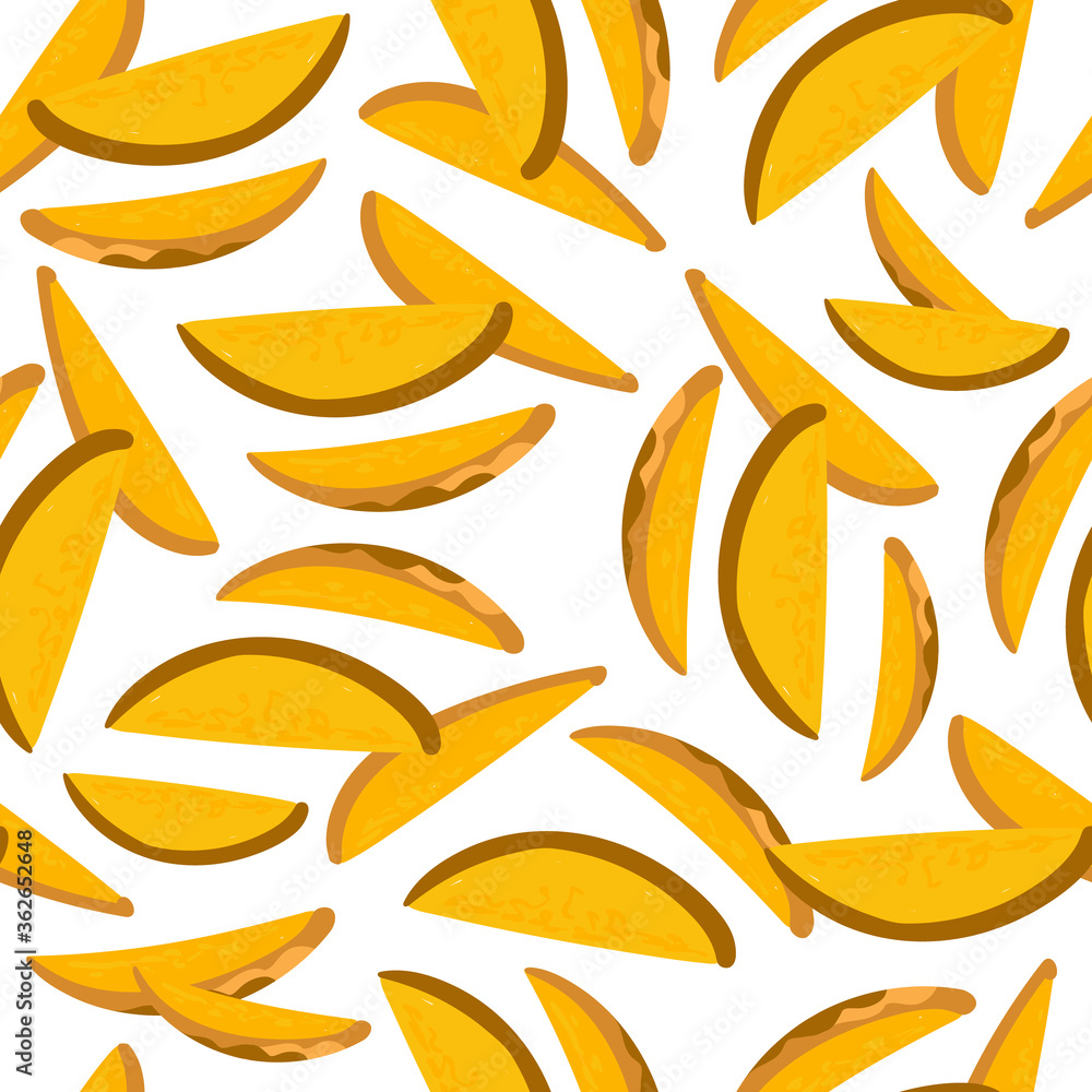 Mango vector illustrations. Seamless pattern background. hand draw cartoon Scandinavian nordic design style for fashion or interior or cover or textile. Mango vector illustrations. Seamless pattern background. hand draw cartoon Scandinavian nordic design style for fashion or interior or cover or textile.