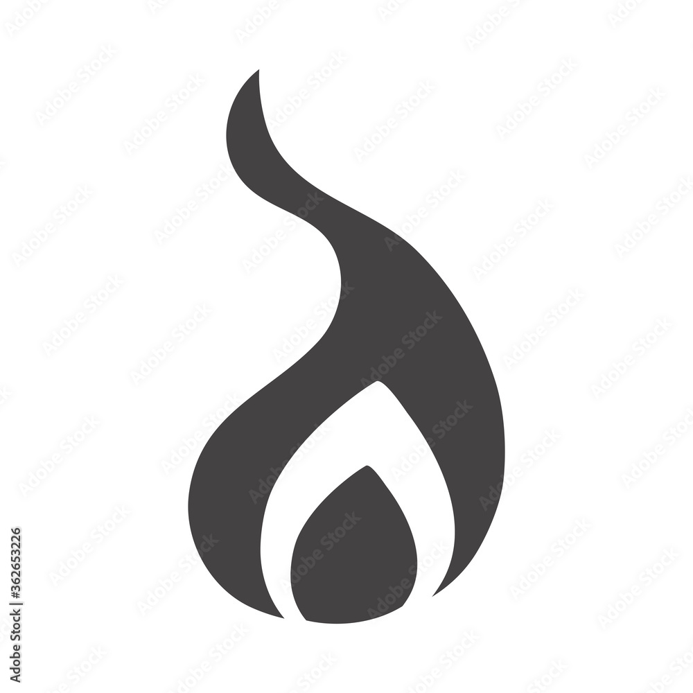 fire flame burning hot glow silhouette design icon fire flame burning hot glow silhouette design icon