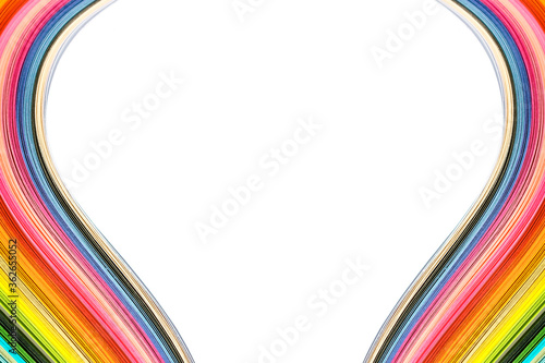 color wave curl rainbow strip pape