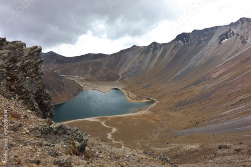 Vista aerea del nevado de Toluca en México