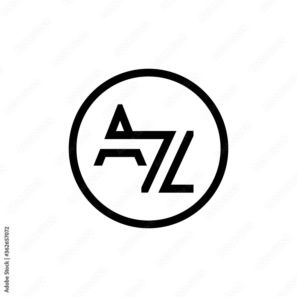 AZ Logo Design Business Typography Vector Template. Creative Linked Letter AZ Logo Template. AZ Font Type Logo AZ Logo Design Business Typography Vector Template. Creative Linked Letter AZ Logo Template. AZ Font Type Logo