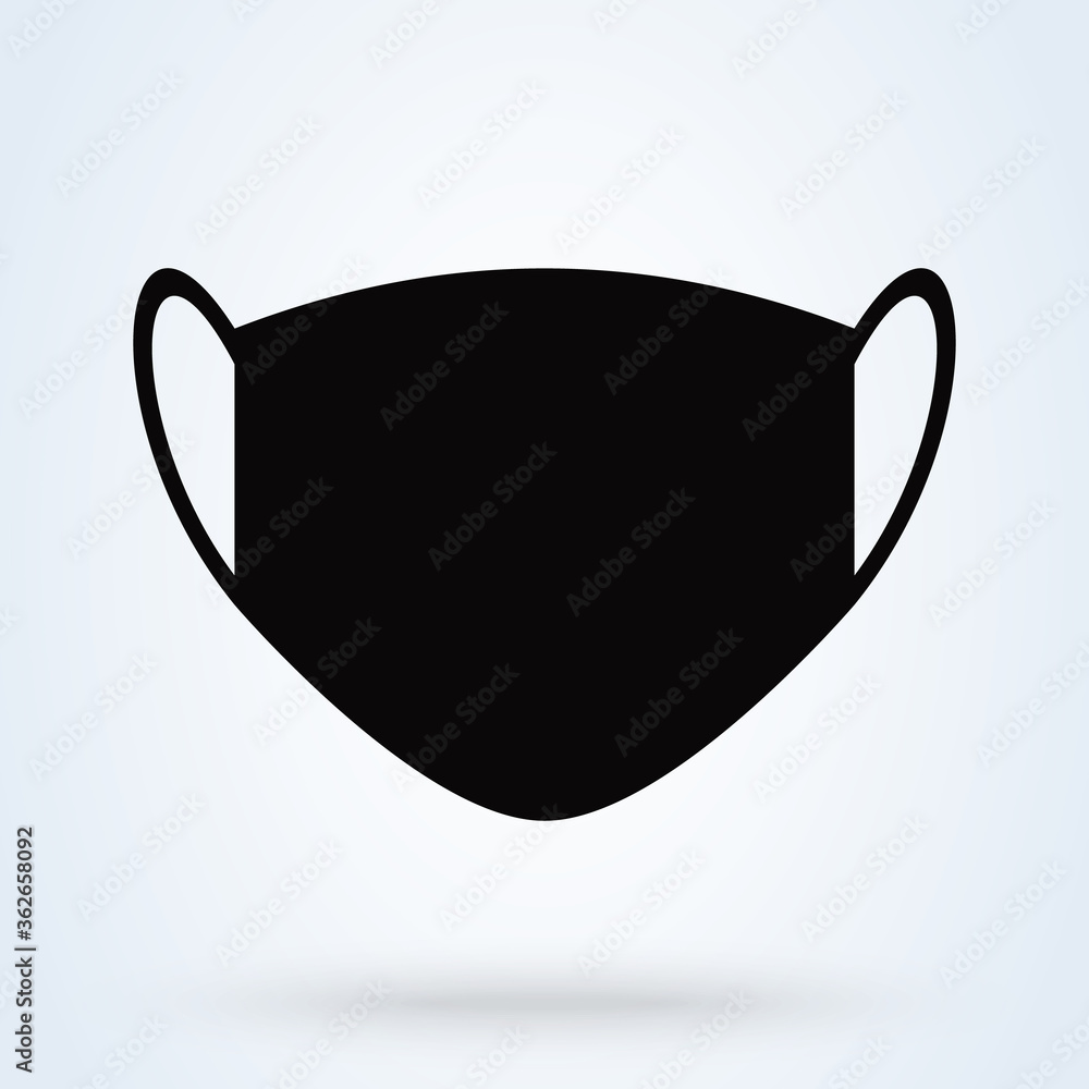 Medical mask icon . Safety breathing respiratory mask sign Medical mask icon . Safety breathing respiratory mask sign