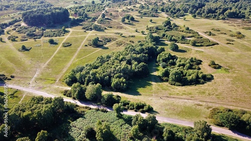 Aerial view of Sutton park in Birmingham England