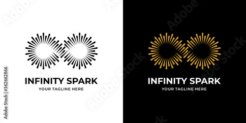 Infinity Spark Logo. Continue Icon Symbol.