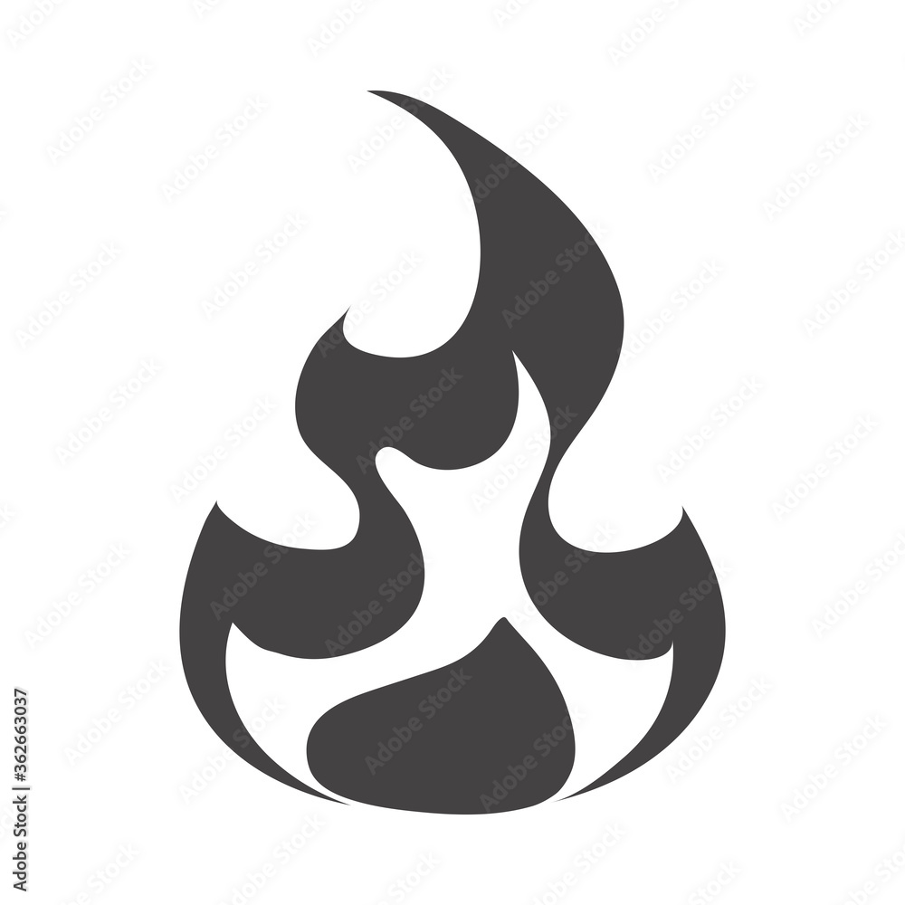 fire flame burning hot glow silhouette design icon fire flame burning hot glow silhouette design icon