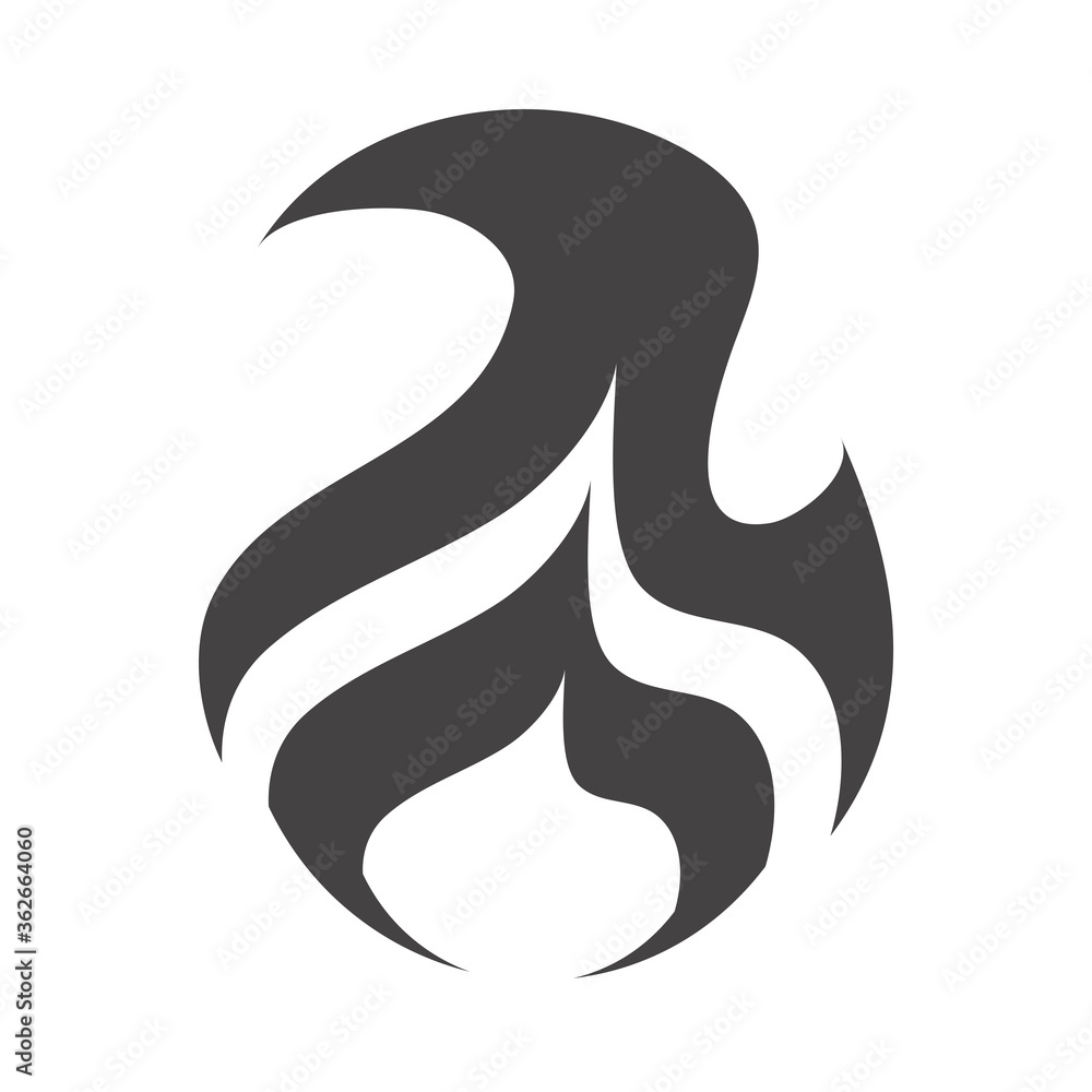 fire flame burning hot glow silhouette design icon fire flame burning hot glow silhouette design icon