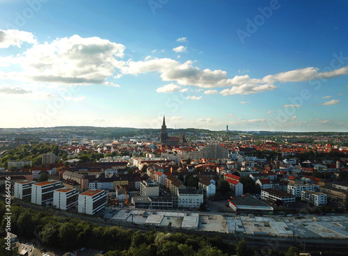 Ulm  Deutschland  Blick   ber die Stadt von Neu-Ulm aus