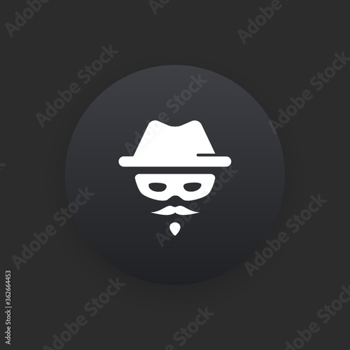 Hide Identity -  Matte Black Web Button