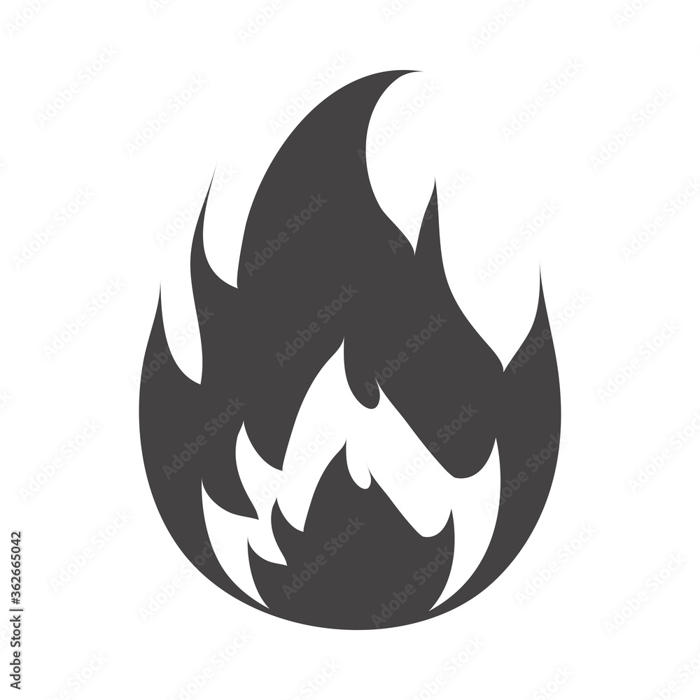 fire flame burning hot glow silhouette design icon fire flame burning hot glow silhouette design icon