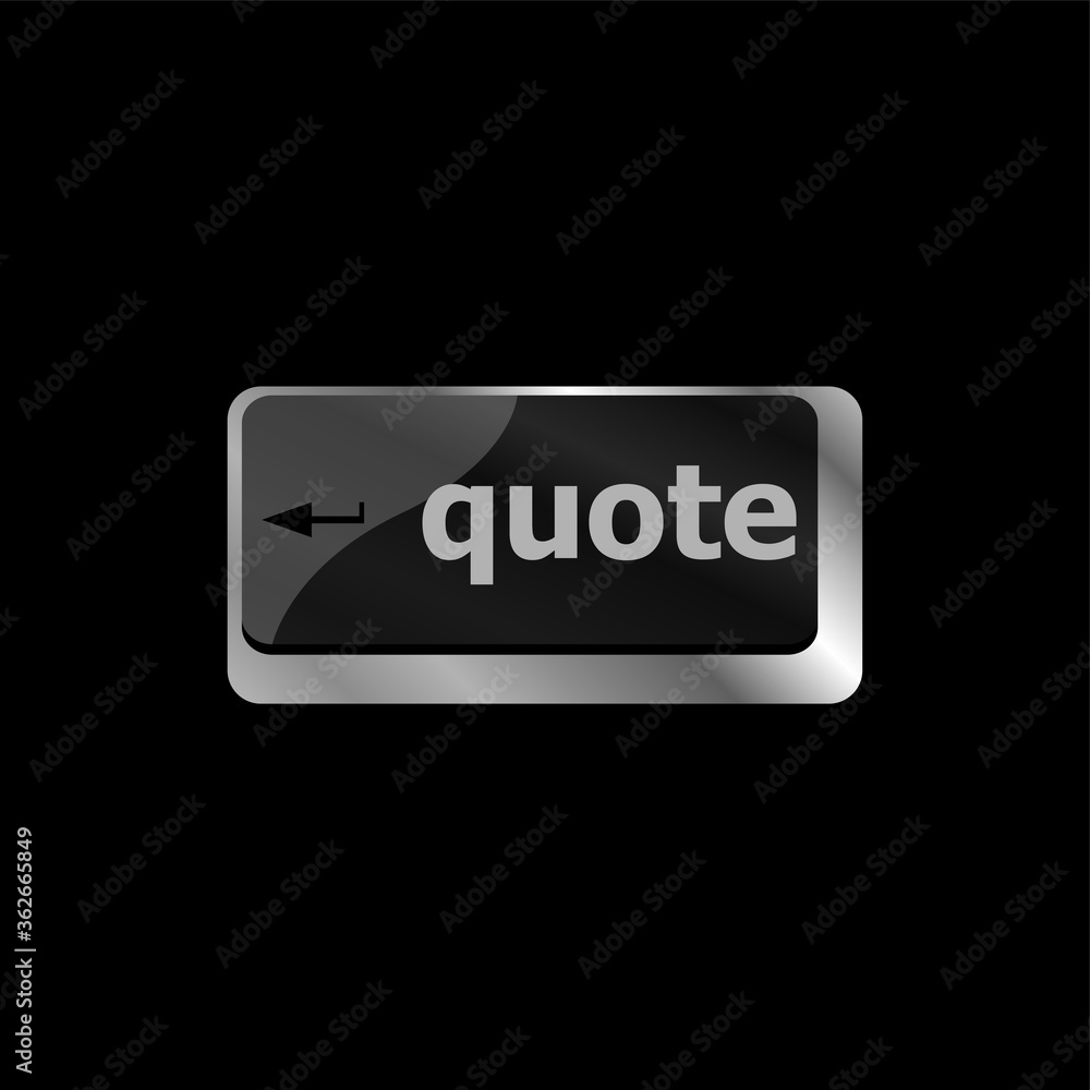 quote word on computer keyboard keys button quote word on computer keyboard keys button
