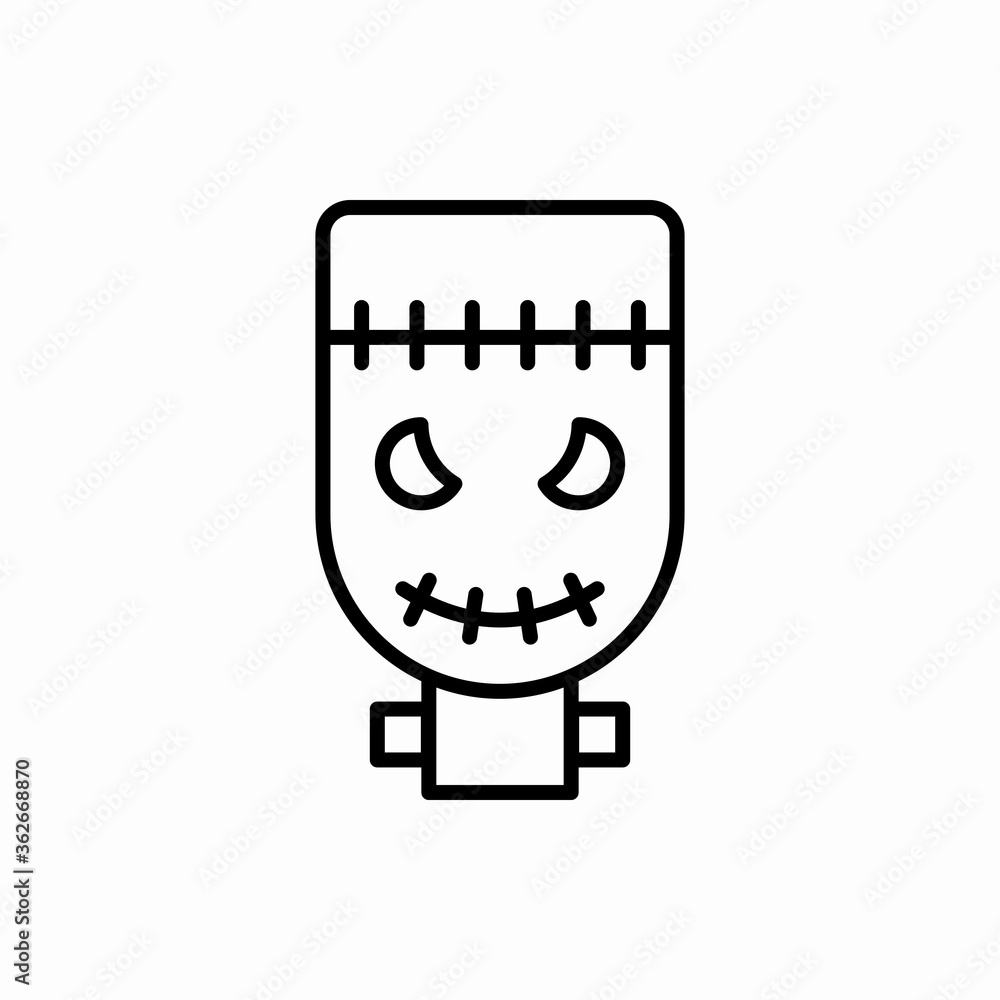 Outline frankenstein icon.Frankenstein vector illustration. Symbol for web and mobile