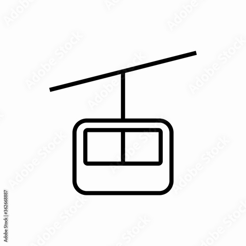 Outline funicular icon.Funicular vector illustration. Symbol for web and mobile