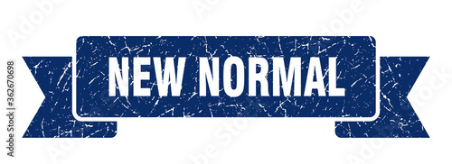 new normal ribbon. new normal grunge band sign. new normal banner
