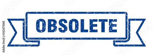 obsolete ribbon. obsolete grunge band sign. obsolete banner