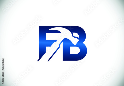 Free Download F B Initial Letter Logo design, Graphic Alphabet Symbol for Corporate Business Identity - GFXLoad