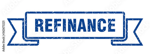 refinance ribbon. refinance grunge band sign. refinance banner