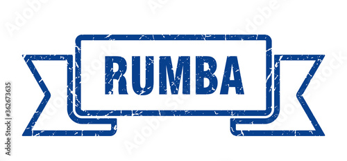 rumba ribbon. rumba grunge band sign. rumba banner