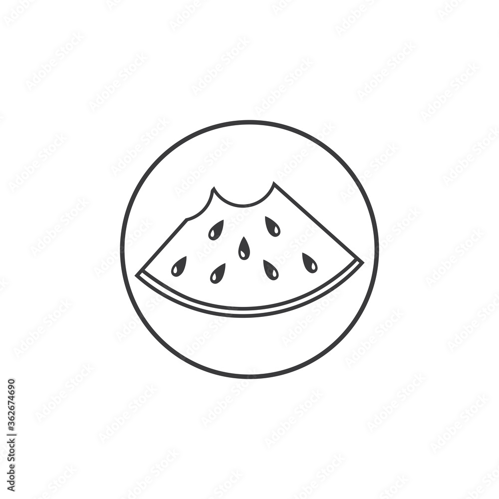 slice watermelon icon slice watermelon icon