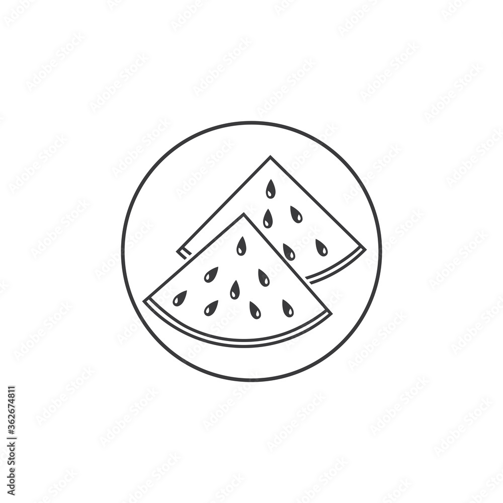 slice watermelon icon slice watermelon icon